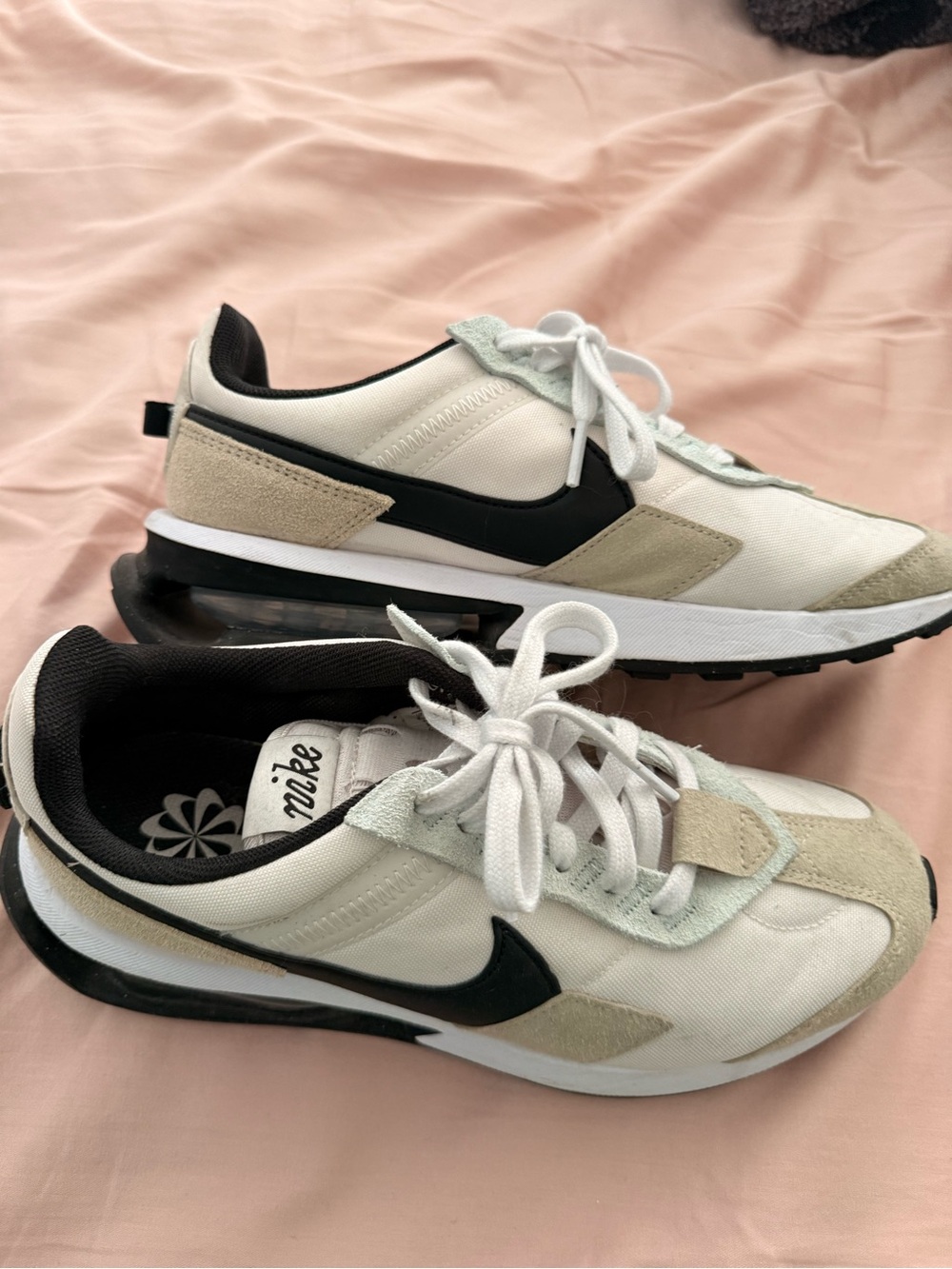 Nike White, Beige & Black Sneakers - Picture 2 of 5